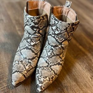 Women’s Snake Print Booties